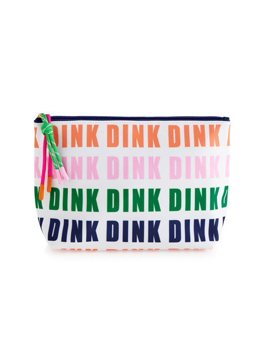 "Dink Dink Dink" Large Zip Pouch - Multi