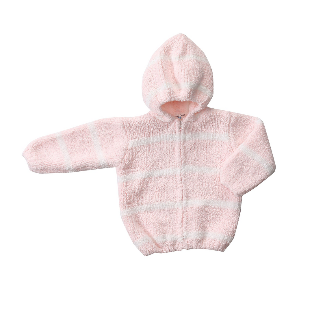 Chenille Hoodie - Pink/Ivory