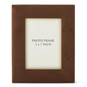 10.25 Inch Tan Suede Photo Frame (5x7)