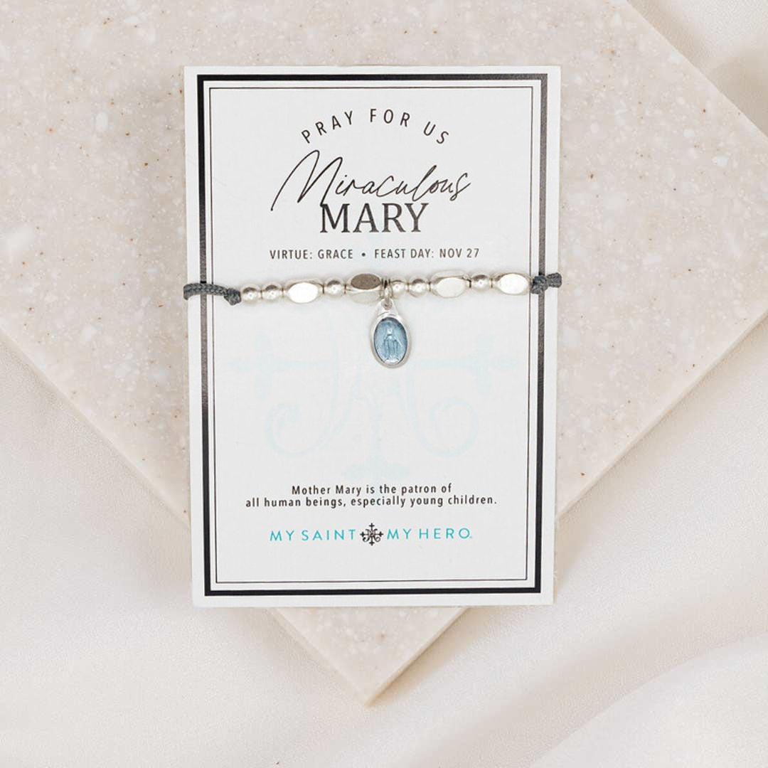 Miraculous Mary Petite Little Saints Bracelet - Silver