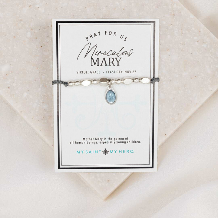 Miraculous Mary Petite Little Saints Bracelet - Silver