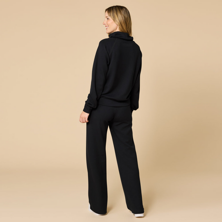 DreamTech Cowl Neck with Pleat Pant - Black (Large)