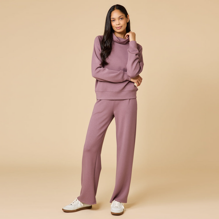 DreamTech Cowl Neck with Pleat Pant - Driftwood (XL)