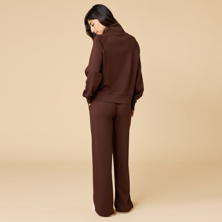 DreamTech Cowl Neck with Pleat Pant - Espresso (Small)