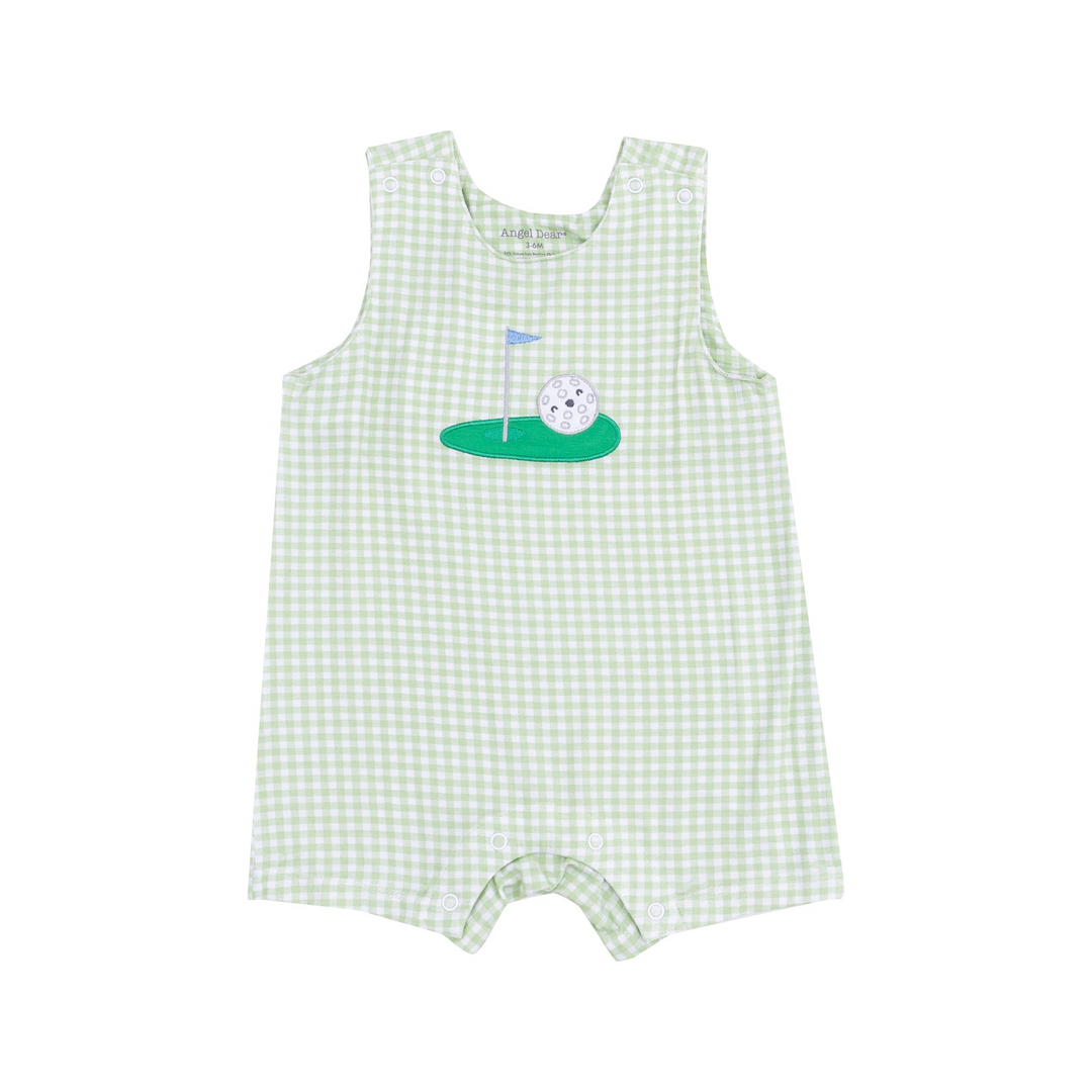 Golf Applique Sleeveless Shortie Romper