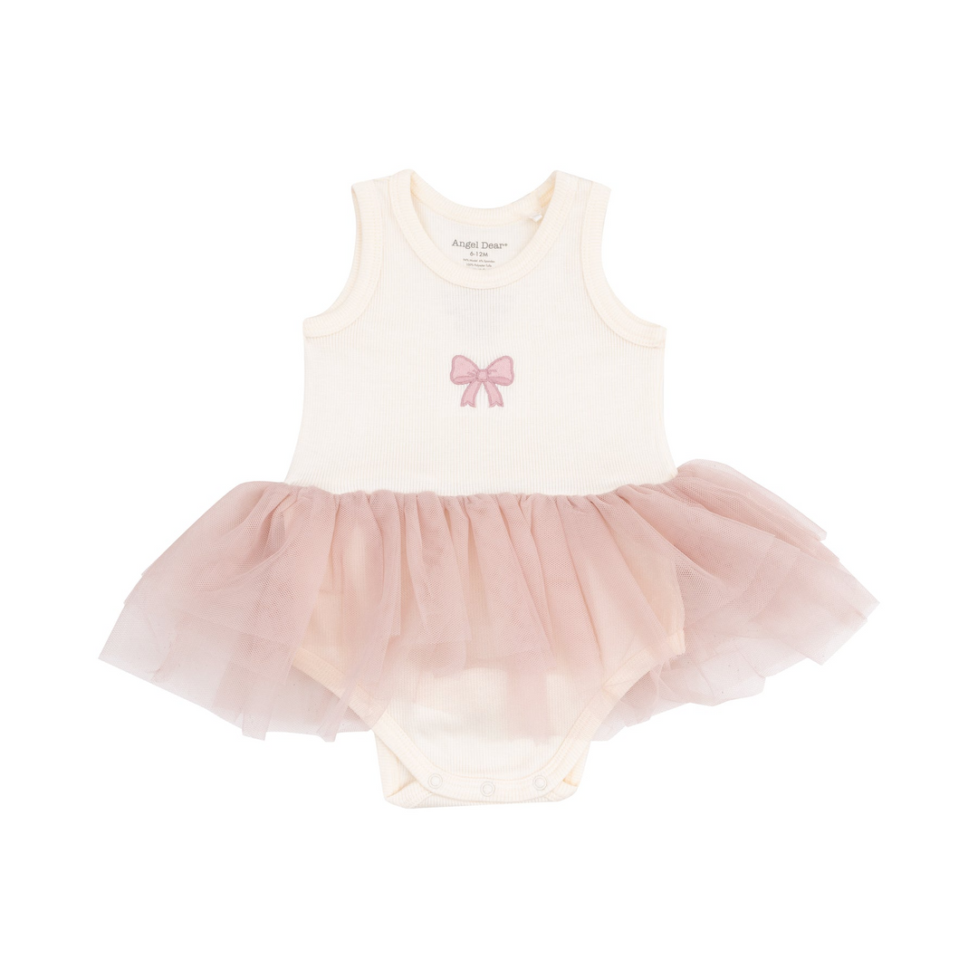 Bows And Ballet Rib Tank Bodysuit Tutu