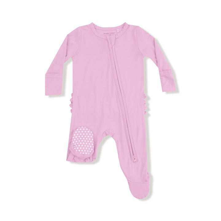 Basics Pirouette 2 Way Zipper Ruffle Back Footie