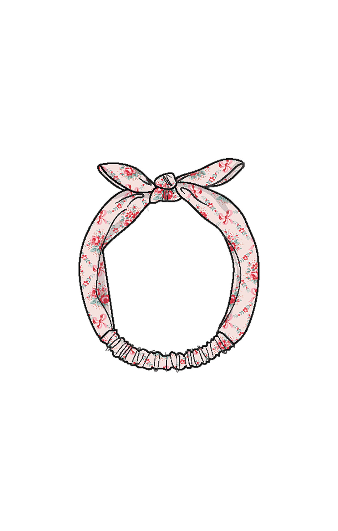 Rose Bow Lattice Knot Headband 0-12M