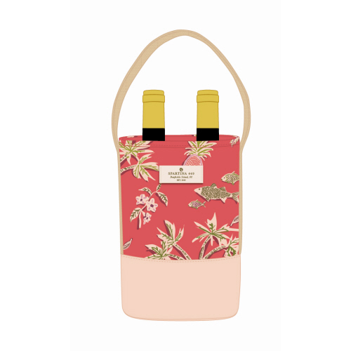 Double Wine Caddy Lowcountry Fauna Red