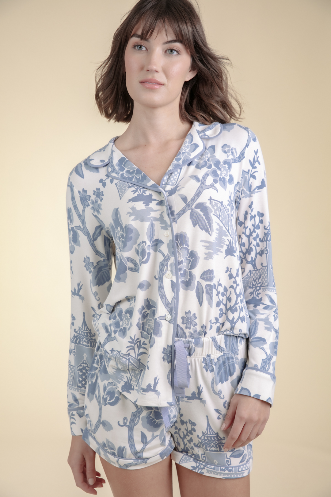 Garden Toile Pajama Top