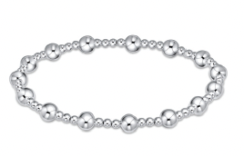 Classic Sincerity Pattern 5mm Bead Bracelet - Sterling