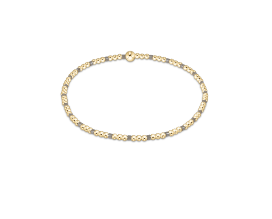 Hope Sincerity Pattern 2mm Bead Bracelet - Milkshake