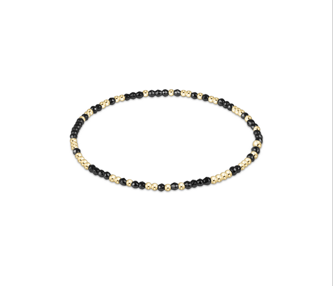 Hope Unwritten Faceted Hematite 2mm Bead Bracelet