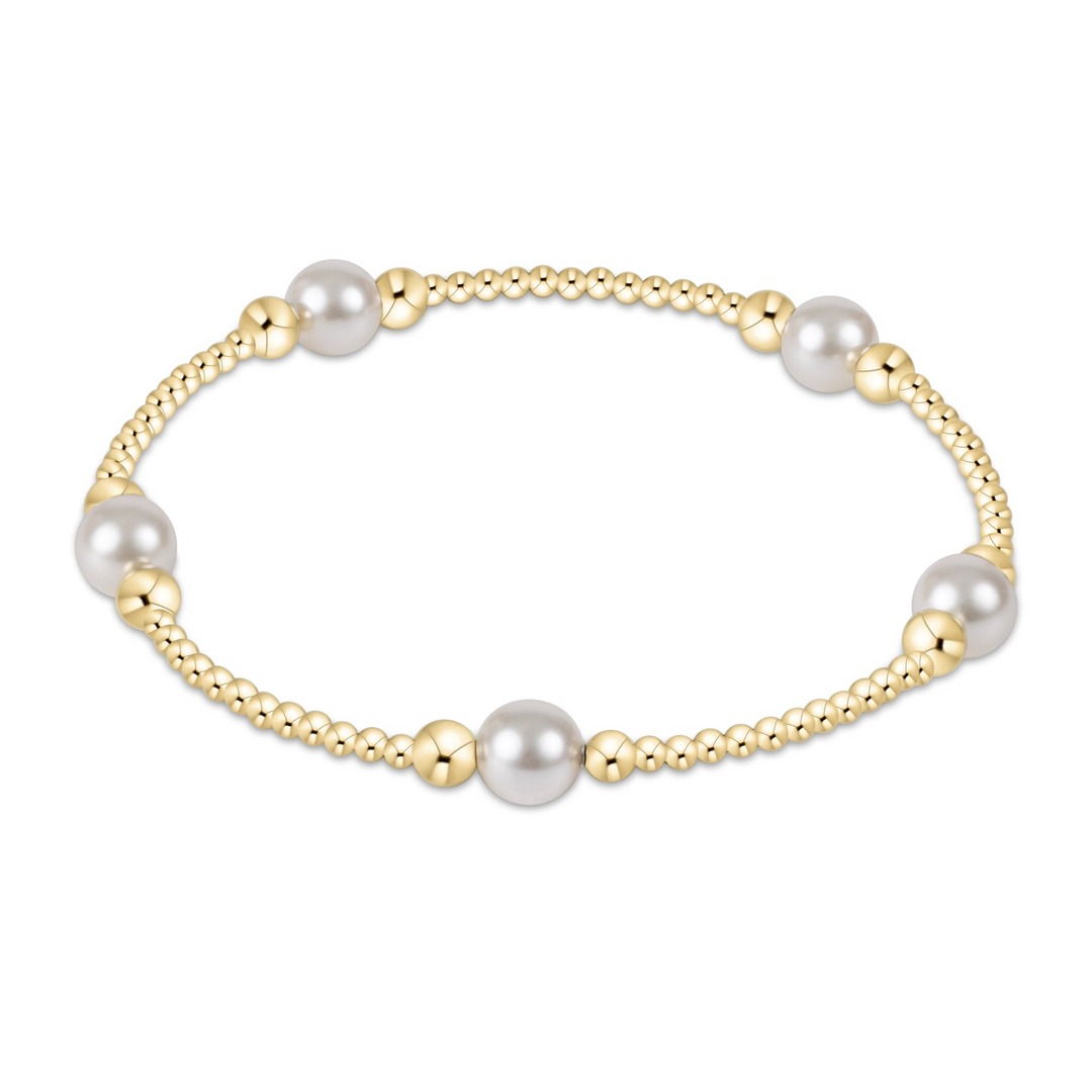 Purpose Pearl 6mm Bead Bracelet - Gold