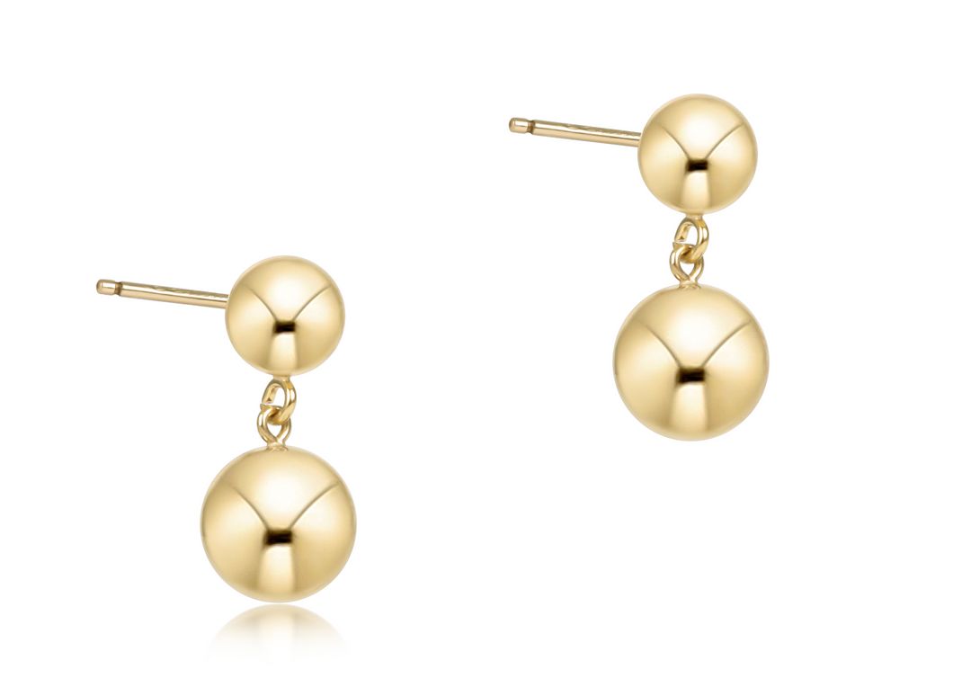 Classic 8mm Ball Drop Stud - Gold