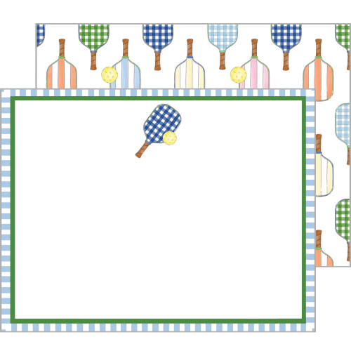 Flat Notecard - Preppy Pickleball