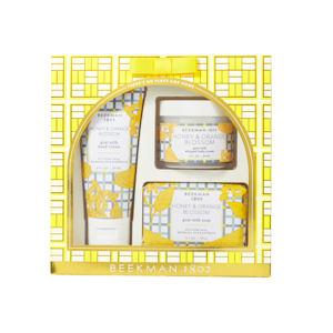 Gift Set - Honey & Orange Blossom 2oz Hand Cream, 2oz Body Cream, 3.5oz Bar Soap