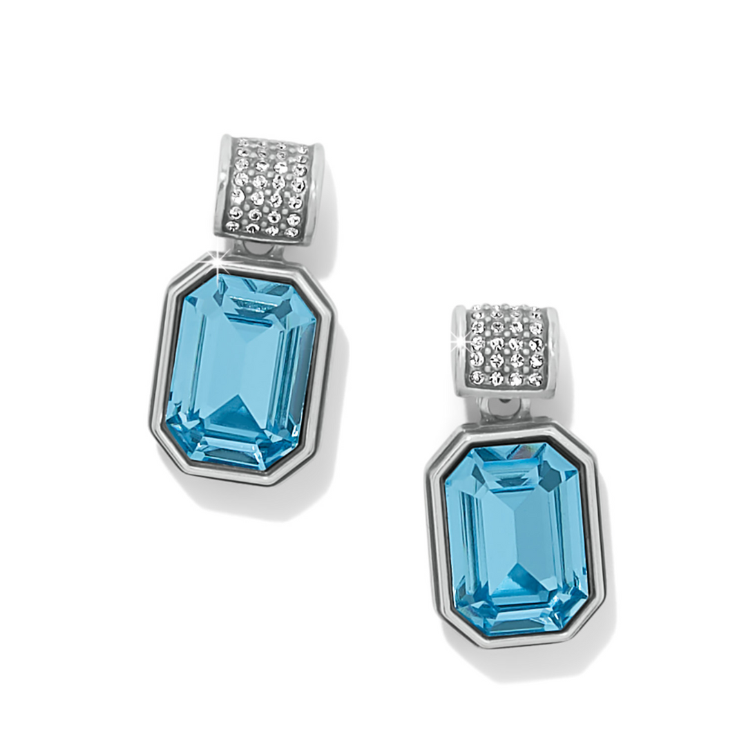 Meridian Aurora 67 Post Earrings - Silver/Aqua