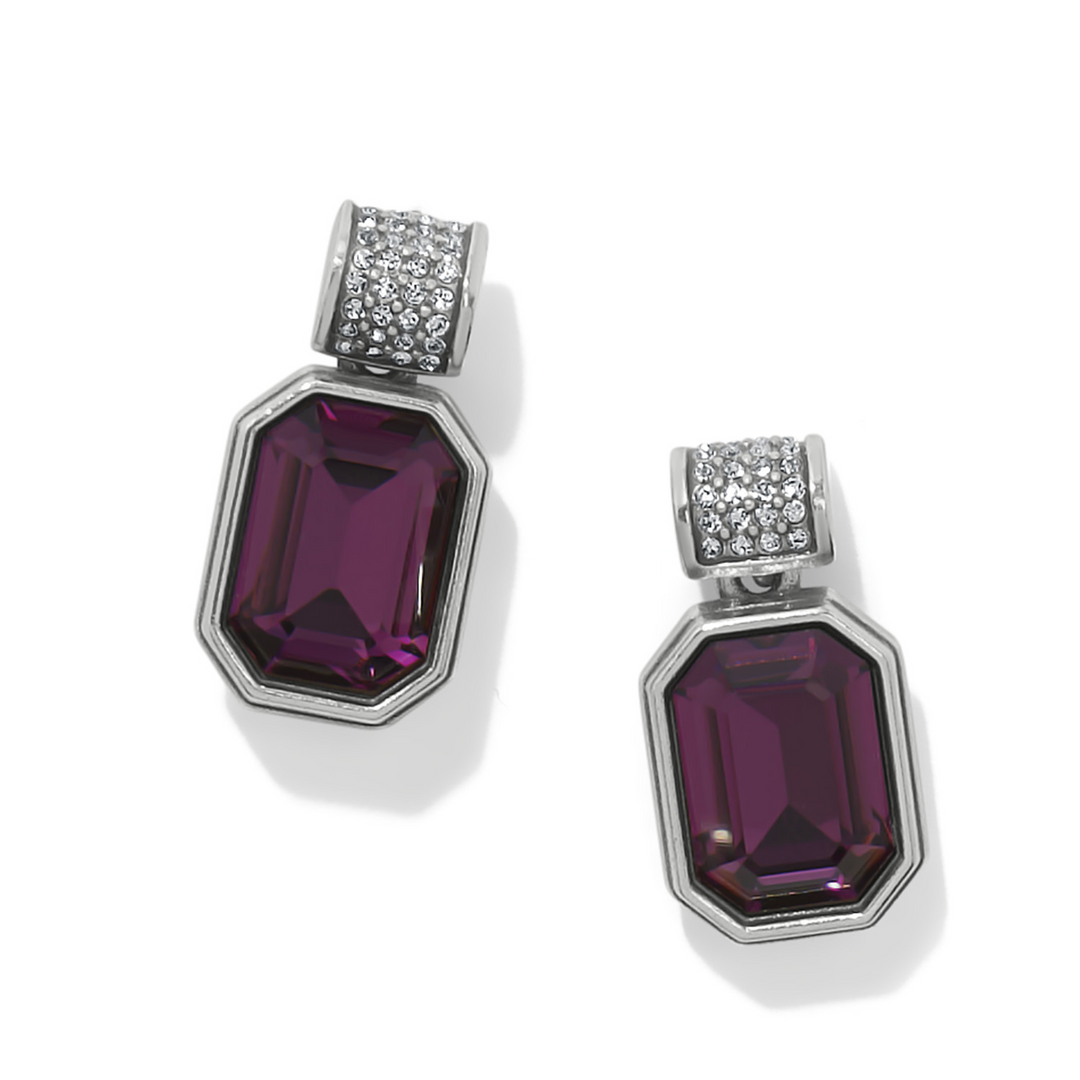 Meridian Aurora 67 Post Earrings - Silver/Amethyst