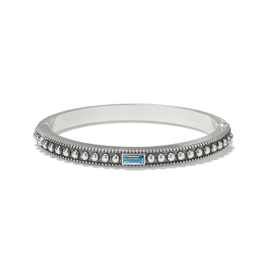 Pretty Tough Gem Hinged Bangle - Aqua