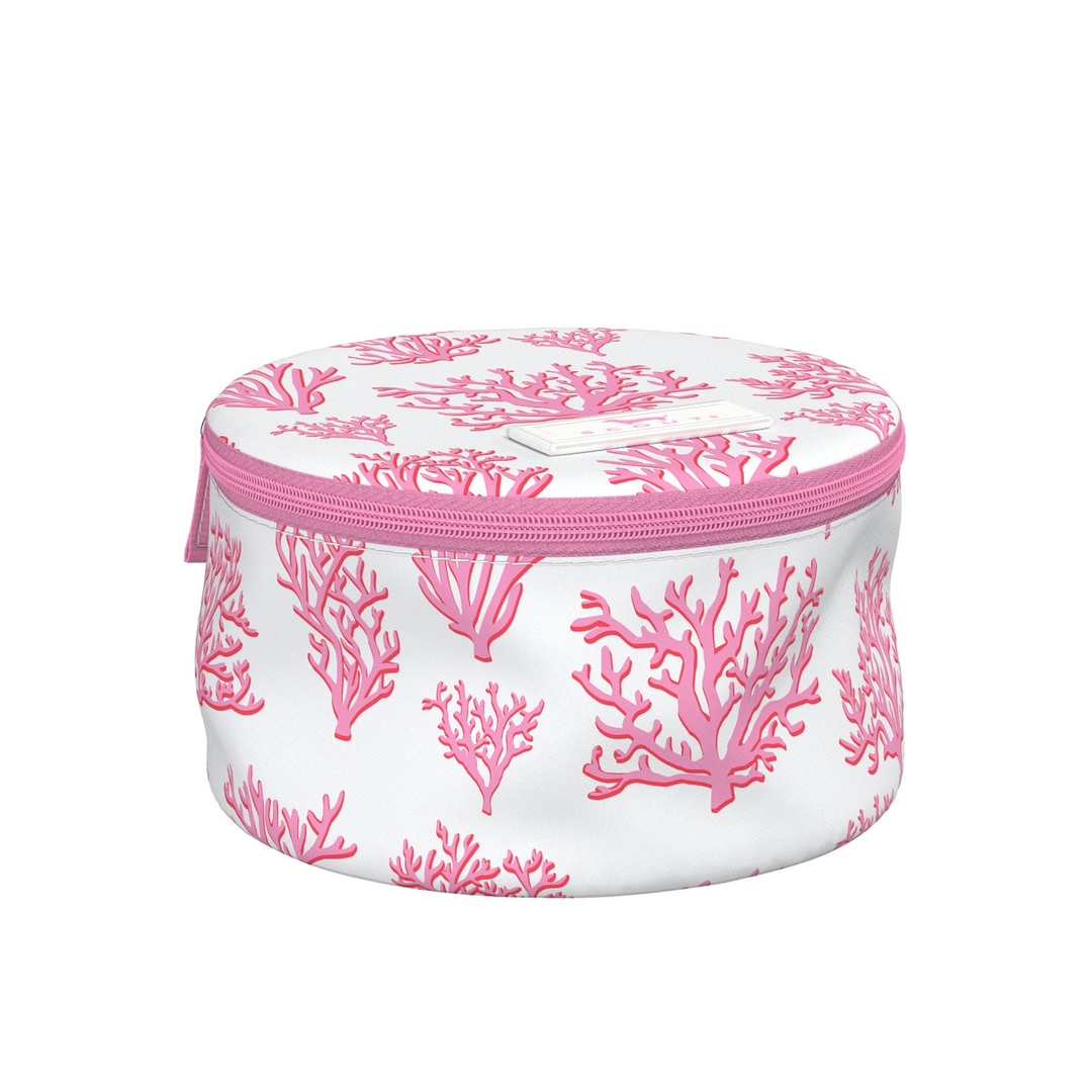 Perfect Gem Round Jewelry Case - Floral Reef