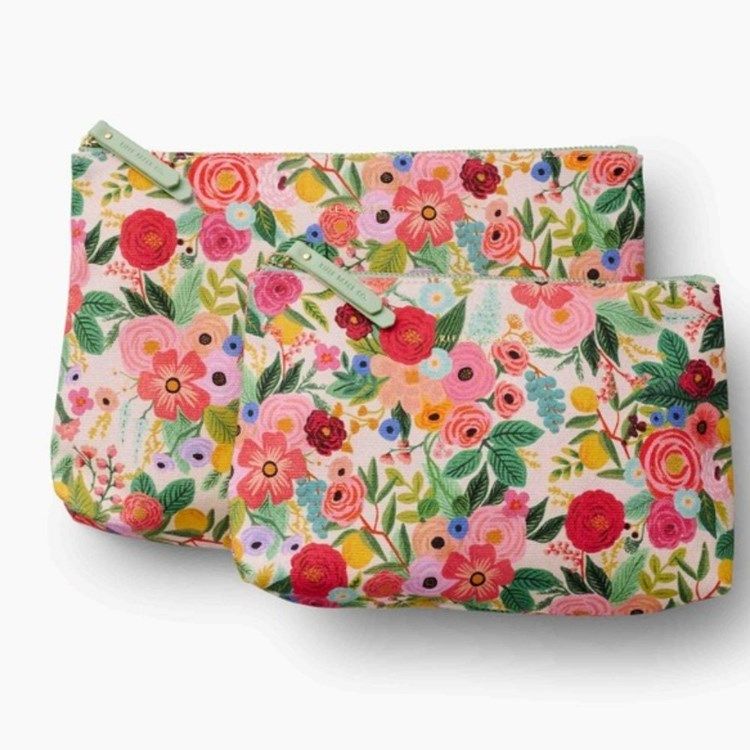 Garden Party Zippered Pouch Set