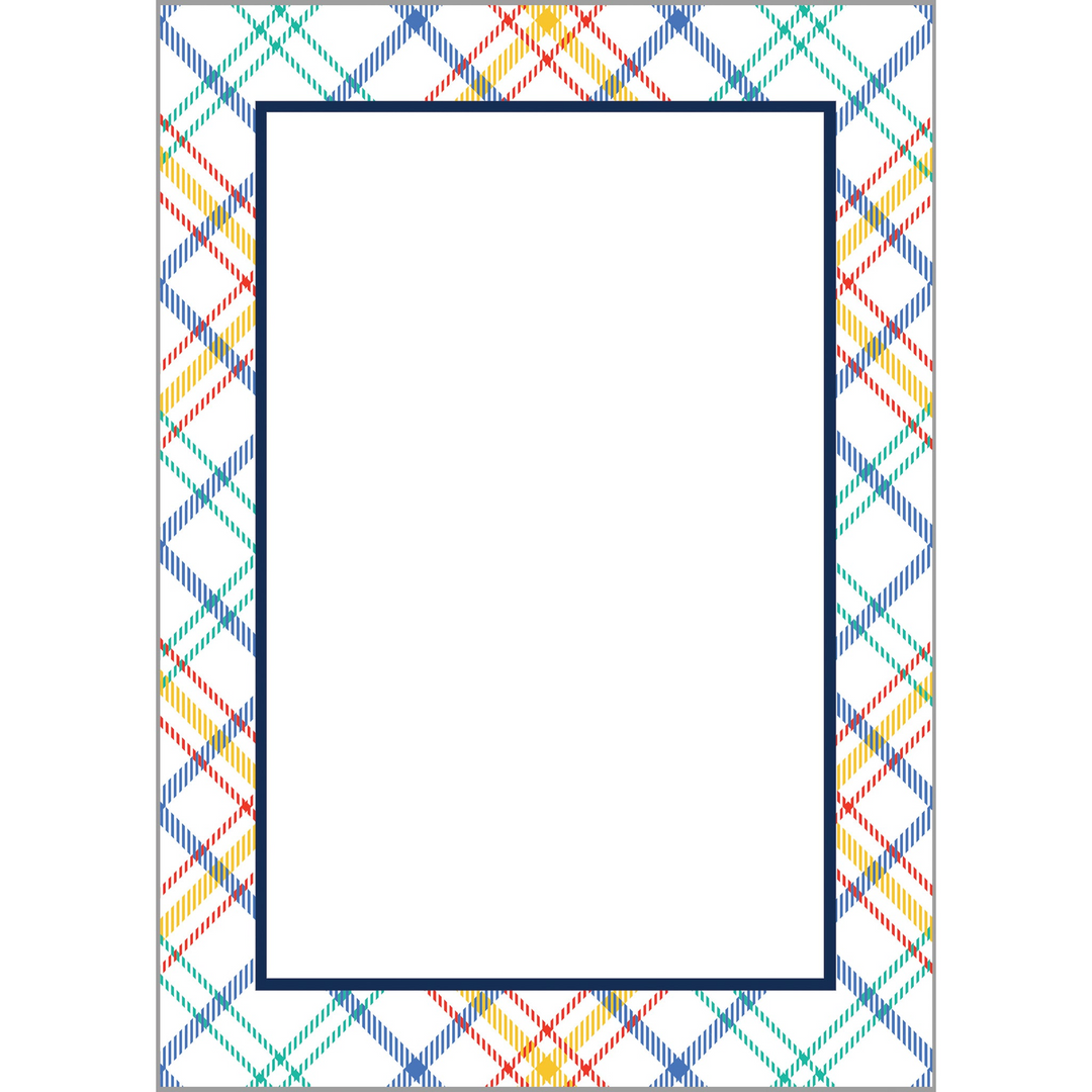 5 x 7 Notepad - Summer Plaid