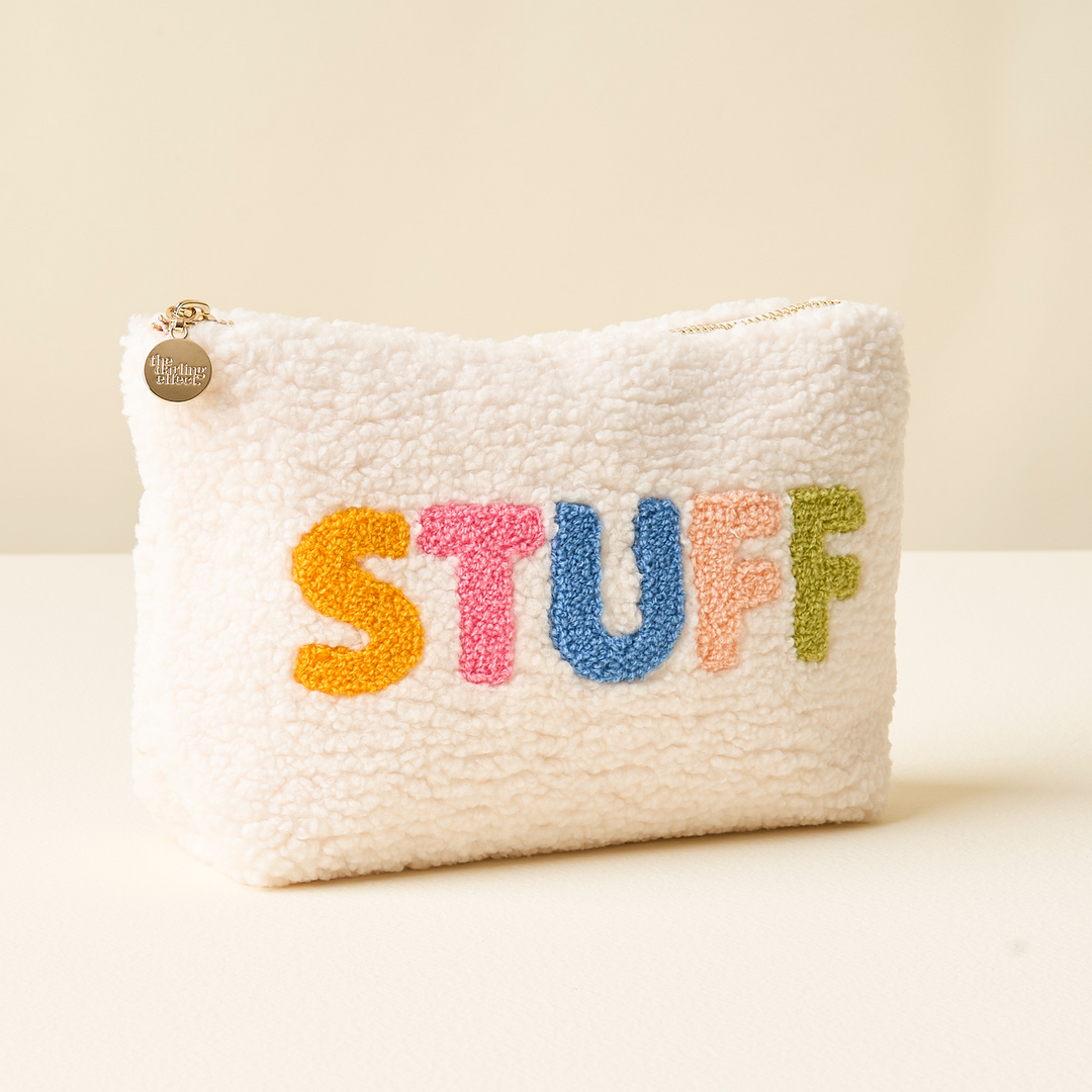 Cream Teddy Pouch - Stuff 2.0