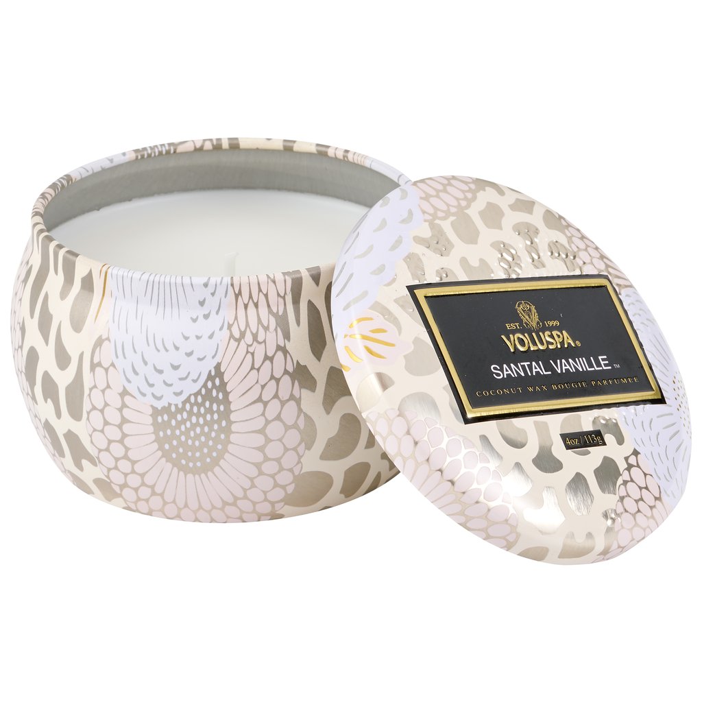 Santal Vanille - 4 Oz Mini Decorative Tin Candle