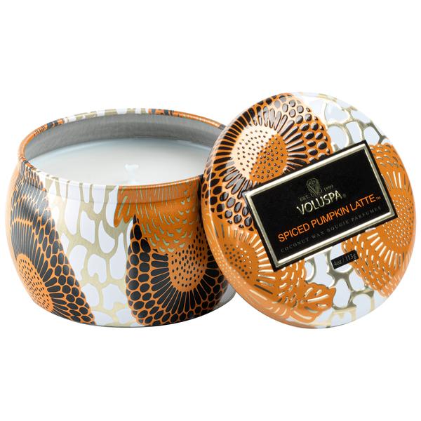 Spiced Pumpkin Latte - 4 Oz Mini Decorative Tin Candle