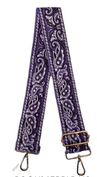 Paisley Bag Strap - Purple