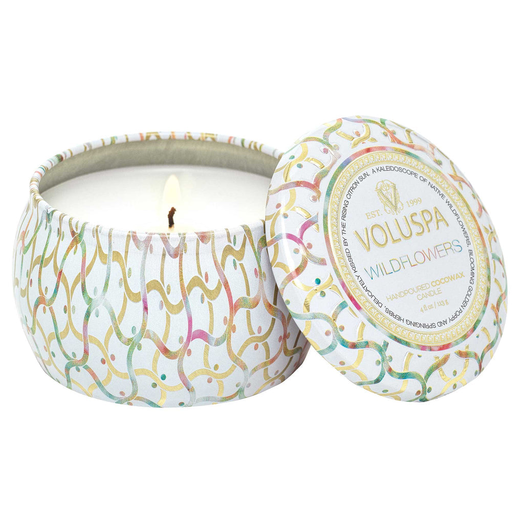 Wildflowers - 4 Oz Mini Decorative Tin Candle