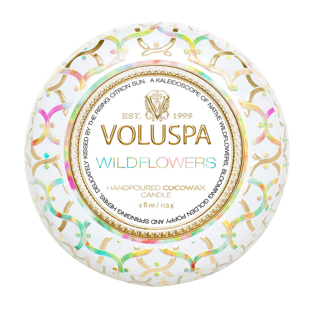 Wildflowers - 4 Oz Mini Decorative Tin Candle