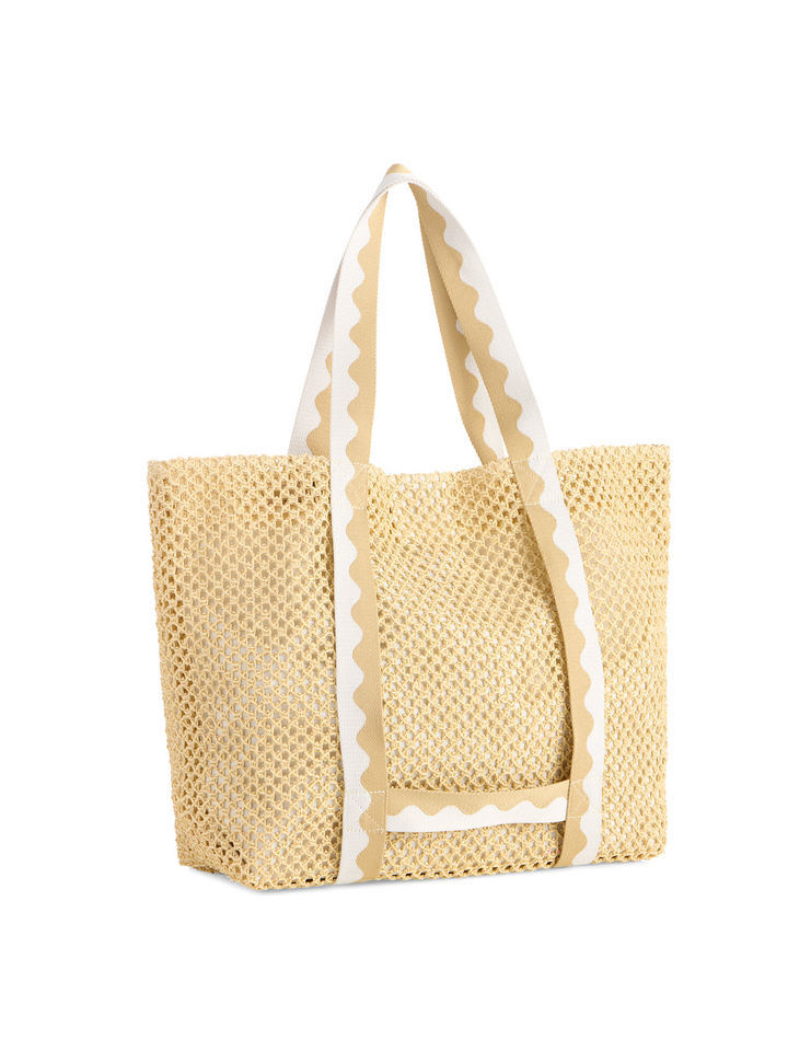 "Bride" Hat and Tote Set - Natural