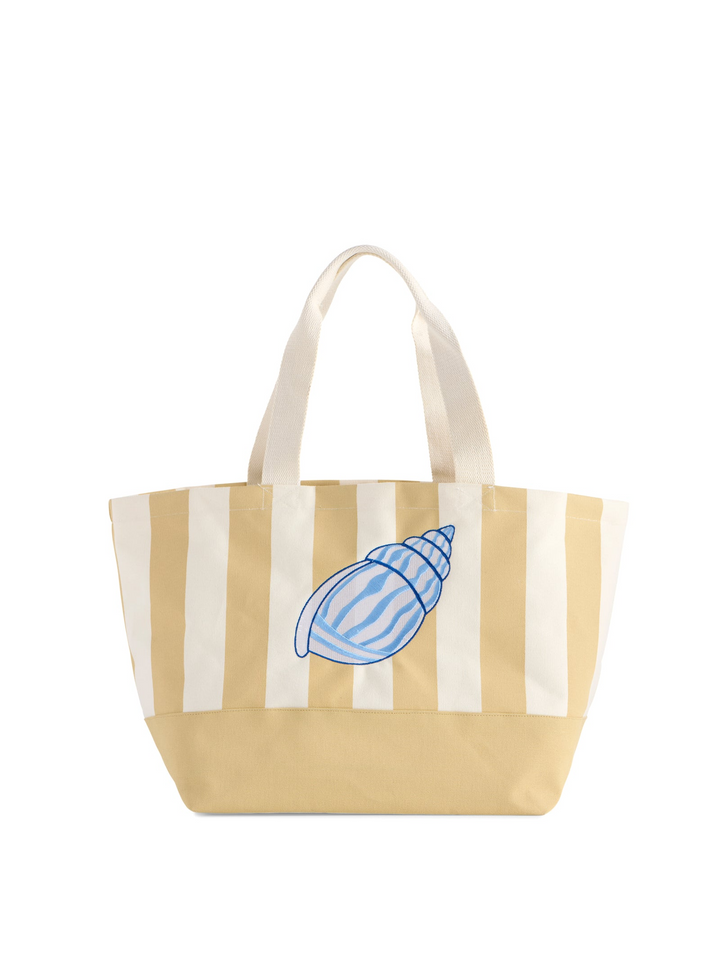 Shelly Striped Tote - Natural
