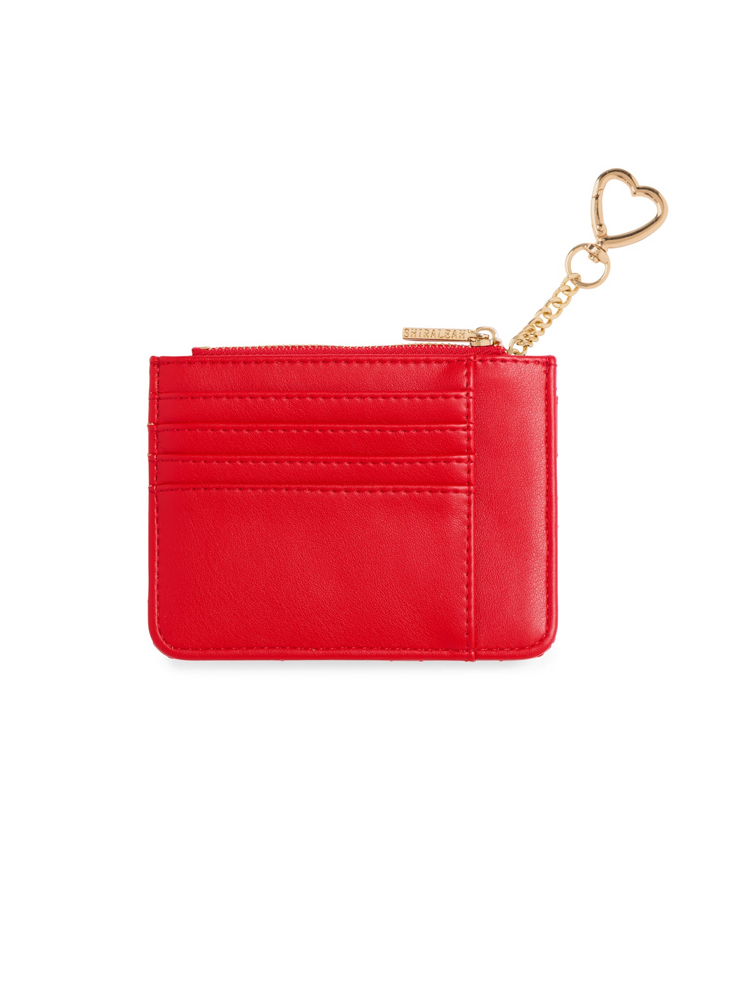 Quilted Bow Card Case - Red
