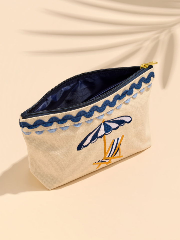 Poppy Zip Pouch - Blue