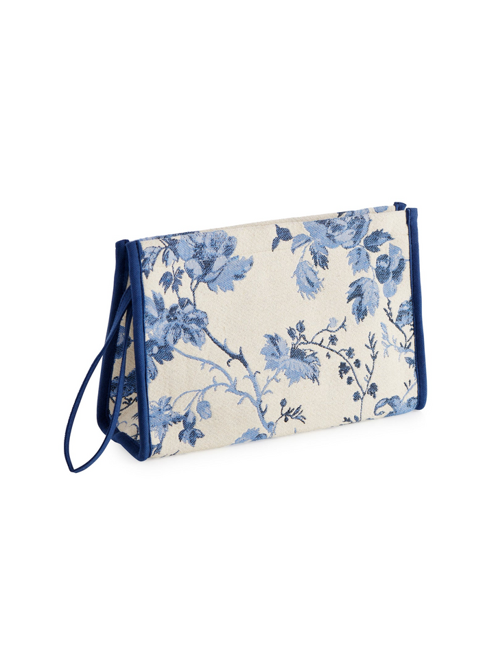 Fiorella Zip Pouch - Blue
