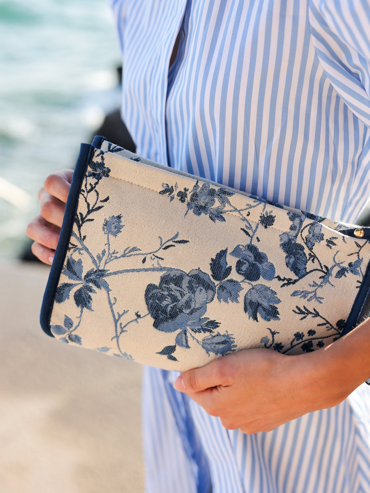 Fiorella Zip Pouch - Blue