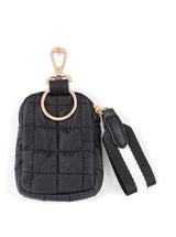 Ezra Quilted Nylon Clip-On Pouch, Black