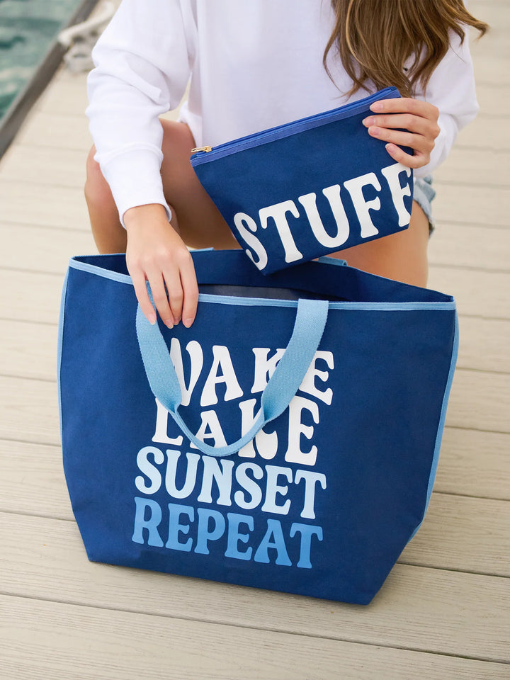 "Stuff" Zip Pouch - Navy