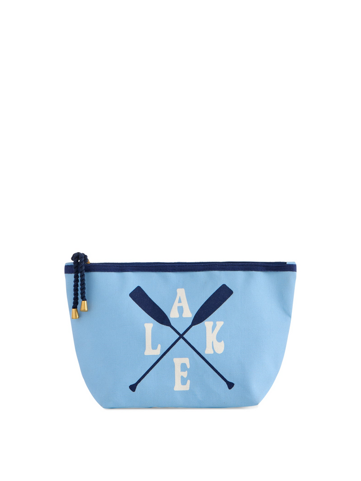 "Lake" Oars Zip Pouch - Blue