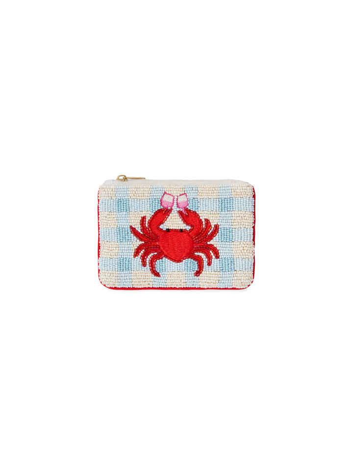 Riviera Beaded Coin Pouch - Blue