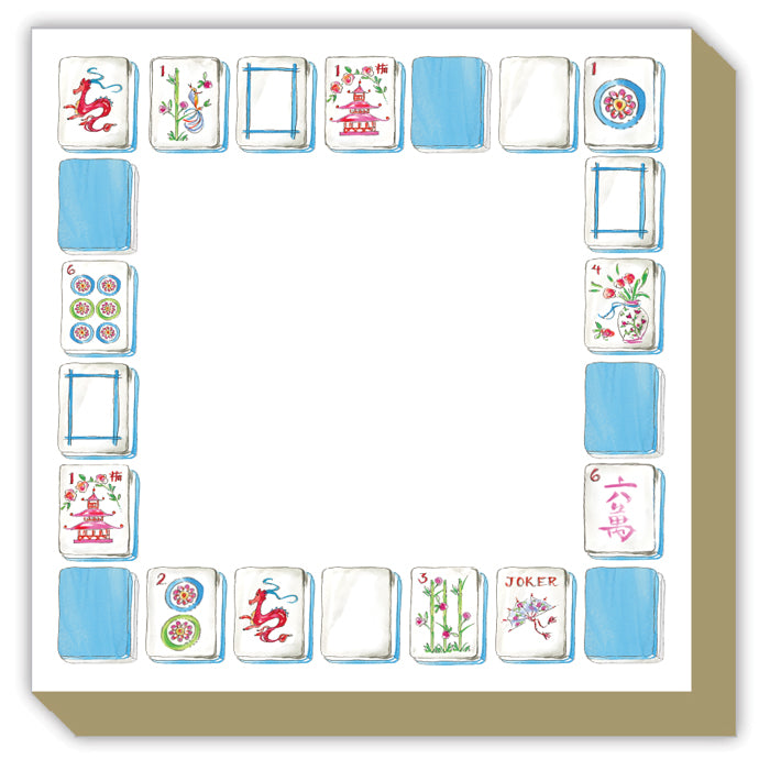 Luxe Notepad - Handpainted Mahjong Tiles
