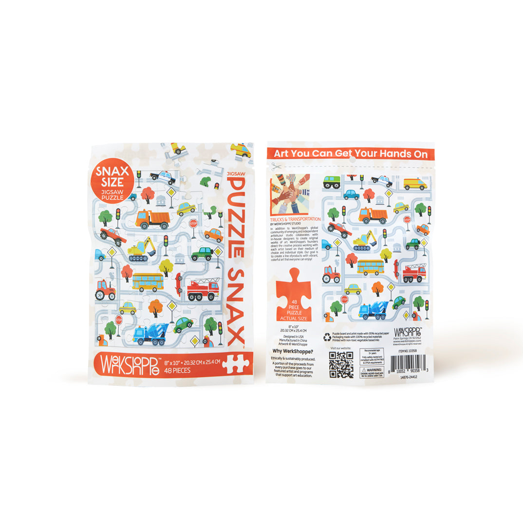 Trucks And Transportation 48 Piece Puzzle Snax