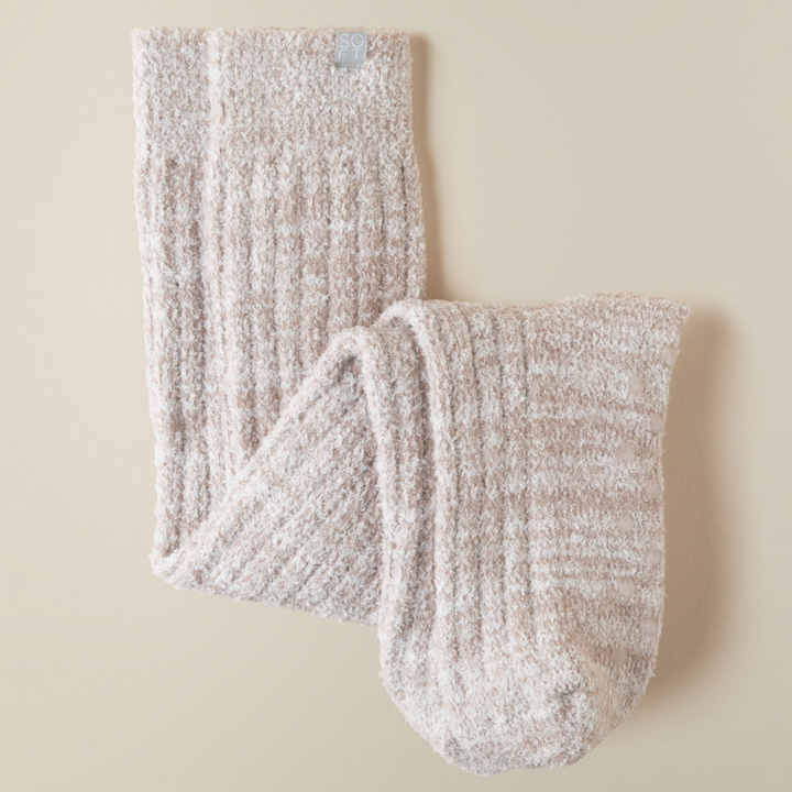 Slouchy Marshmallow Socks - Heather Coco