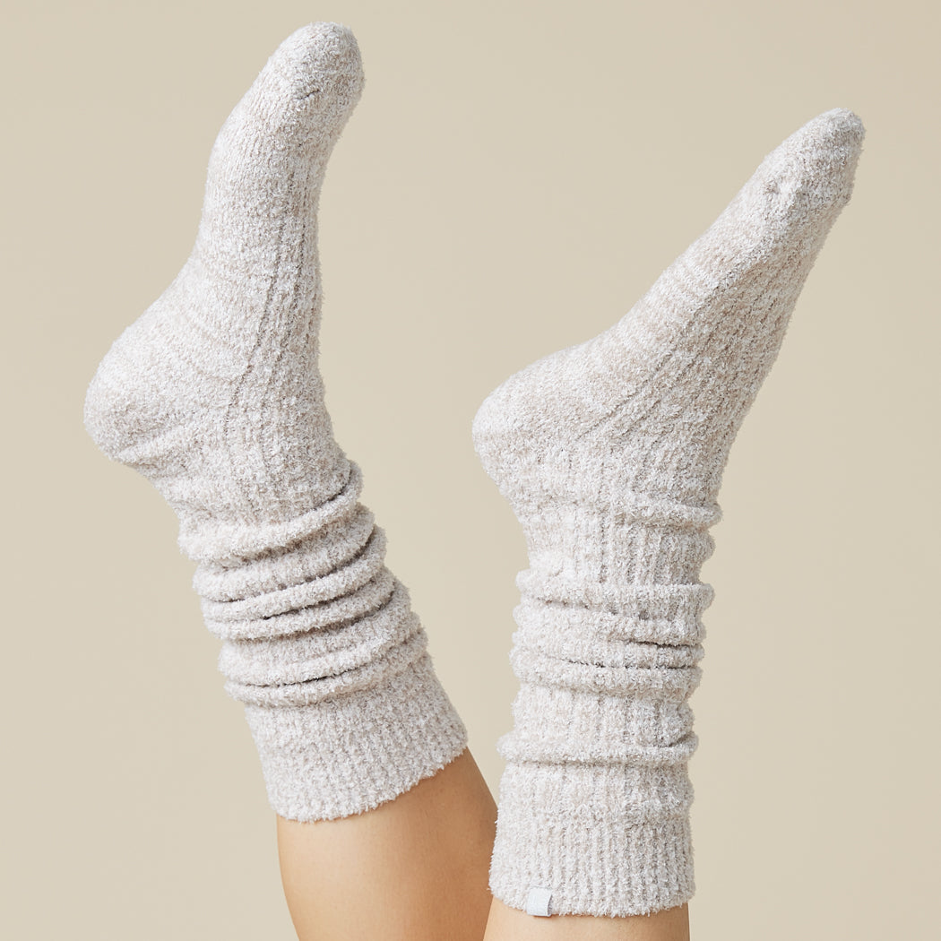 Slouchy Marshmallow Socks - Heather Coco