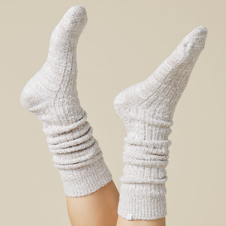 Slouchy Marshmallow Socks - Heather Coco