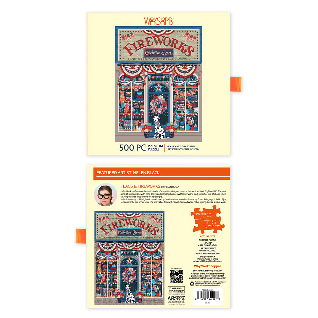 Flags & Fireworks 500 Piece Puzzle