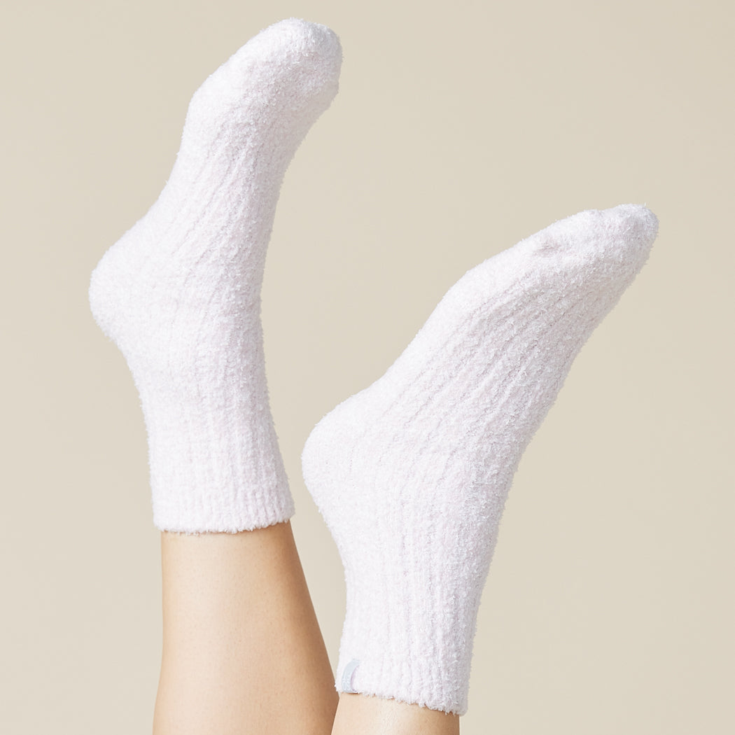 Marshmallow Crew Socks - Heather Blush Pink